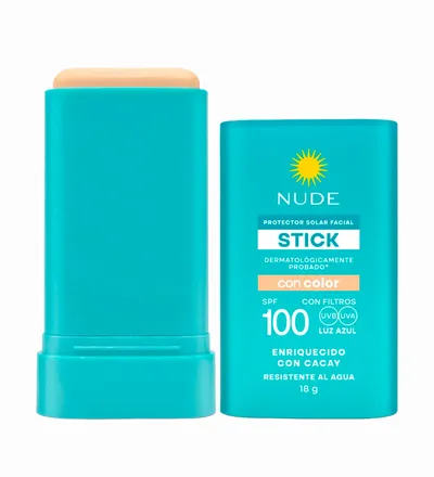 NUDE PROTECTOR SOLAR STICK EN BARRA CON COLOR SPF100 X 18GR - Producto de belleza y estética en Almacén Sandra