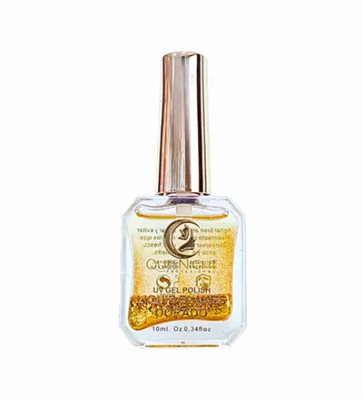 QUEENIGHT LIQUID FLAKES DORADO X 10ML - Producto de belleza y estética en Almacén Sandra
