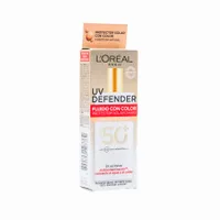 LOREAL PROTECTOR SOLAR UV DEFENDER FLUIDO CON COLOR CLARO FPS50+ X 40GR - Miniatura 1