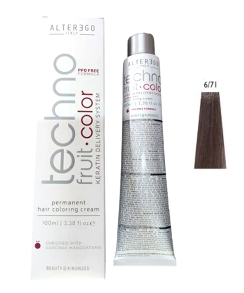 ALTER EGO TINTE RUBIO OSCURO CENIZA MARRON N.6.17 X 100ML - Producto de belleza y estética en Almacén Sandra
