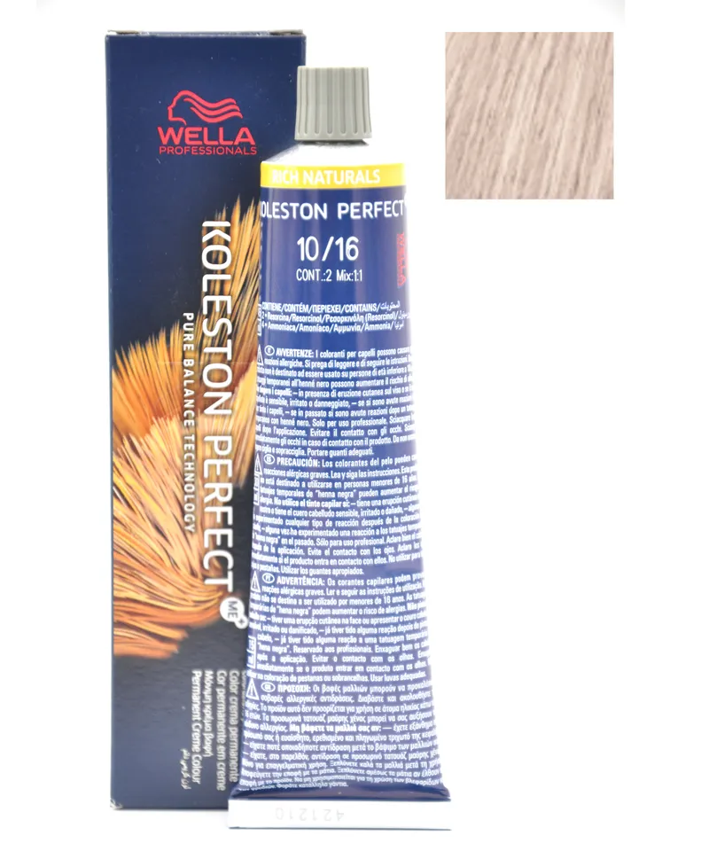 WELLA KOLESTON PERFECT TINTE RUBIO SUPER CLARO CENIZA VIOLETA N.10.16 X 60ML - Producto de belleza y estética en Almacén Sandra