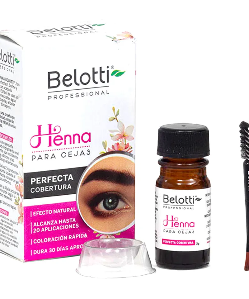 BELOTTI  HENNA PARA CEJAS CAFE OSCURO X 3GR - Producto de belleza y estética en Almacén Sandra