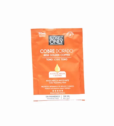 BLONZ ONLY MASCARILLA MATIZANTE COBRE DORADO X 50ML - Producto de belleza y estética en Almacén Sandra