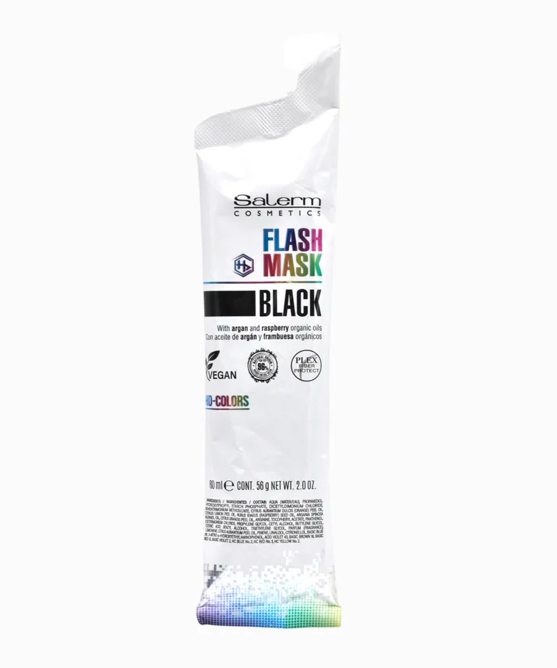 SALERM MASCARILLA CAPILAR MASK FLASH HD BLACK X 56GR - Producto de belleza y estética en Almacén Sandra