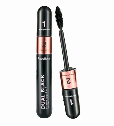 RUBY ROSE PESTAÑINA DUAL BLACK X 5.3ML - Producto de belleza y estética en Almacén Sandra