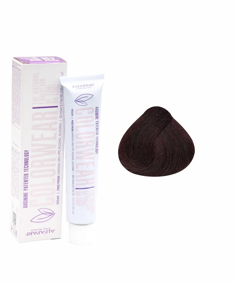 ALFAPARF COLOR WEAR TINTE CASTAÑO MEDIO CAOBA N. 4.52 X 60ML - Producto de belleza y estética en Almacén Sandra