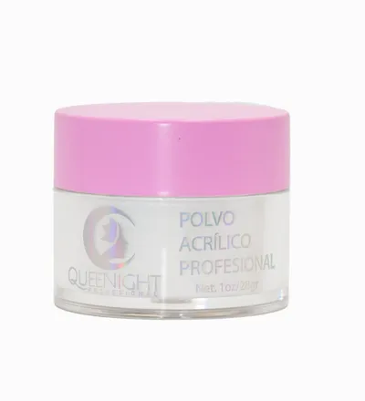 QUEENIGHT POLVO ACRILICO TRANSPARENTE PREMIUM X 28GR - Producto de belleza y estética en Almacén Sandra