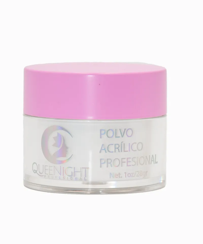 QUEENIGHT POLVO ACRILICO TRANSPARENTE PREMIUM X 28GR - Producto de belleza y estética en Almacén Sandra