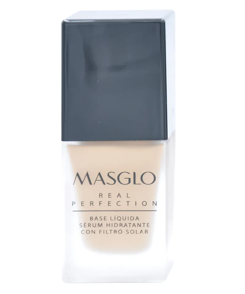 MASGLO BASE LIQUIDA REAL PERFECTION MEDIANO 1 X 20GR - Producto de belleza y estética en Almacén Sandra