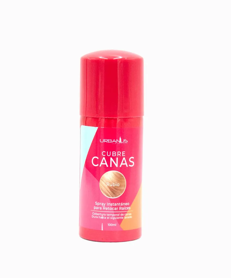 URBANUS CUBRE CANAS EN SPRAY RUBIO X 100ML - Producto de belleza y estética en Almacén Sandra