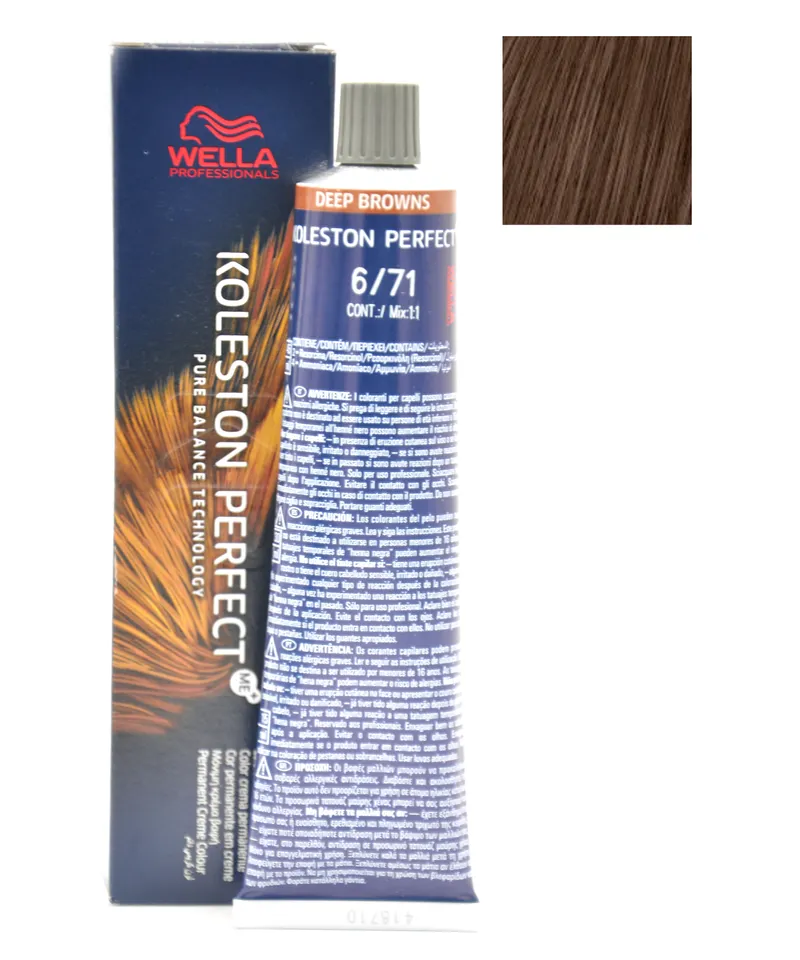 WELLA KOLESTON PERFECT TINTE RUBIO OSCURO MARRON CENIZA N.6.71 X 60ML - Producto de belleza y estética en Almacén Sandra