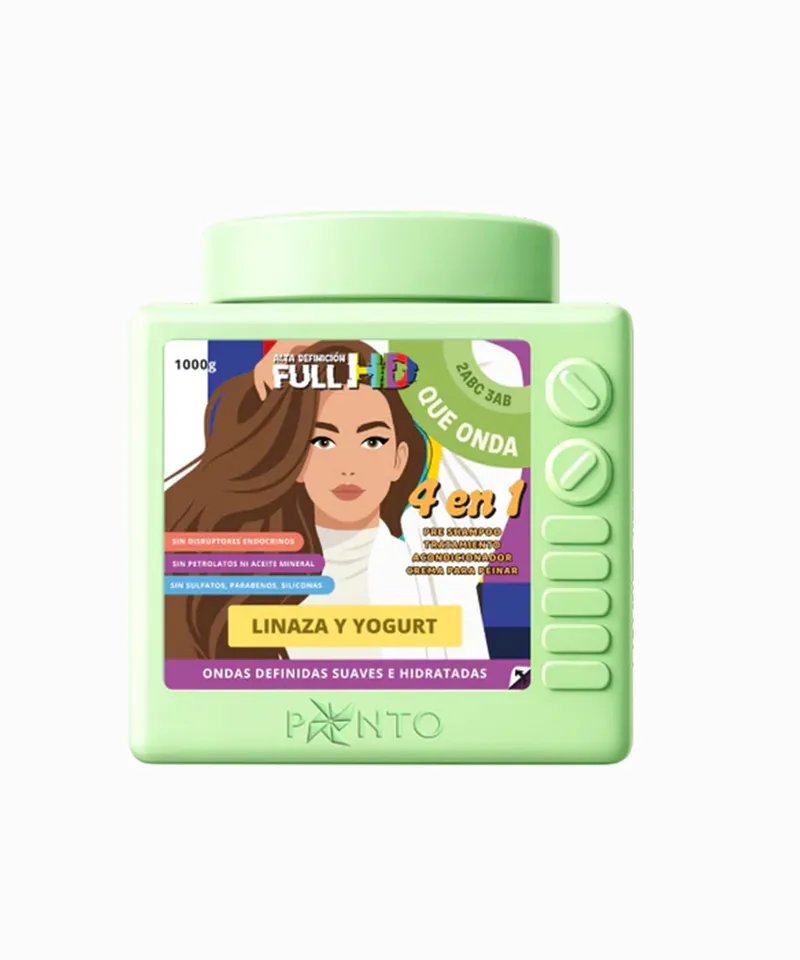 PONTO FULL HD 4EN1 QUE ONDA LINAZA Y YOGURT X 1000GR - Producto de belleza y estética en Almacén Sandra