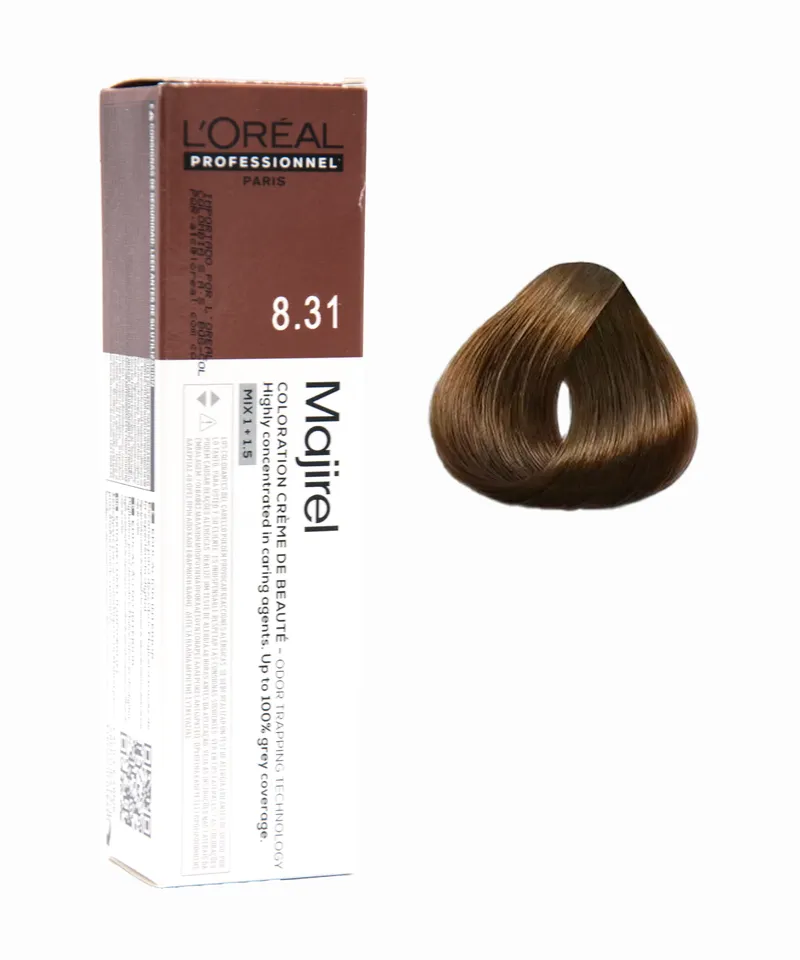 MAJIREL TINTE RUBIO CLARO DORADO CENIZA N.8.31 X 60GR - Producto de belleza y estética en Almacén Sandra