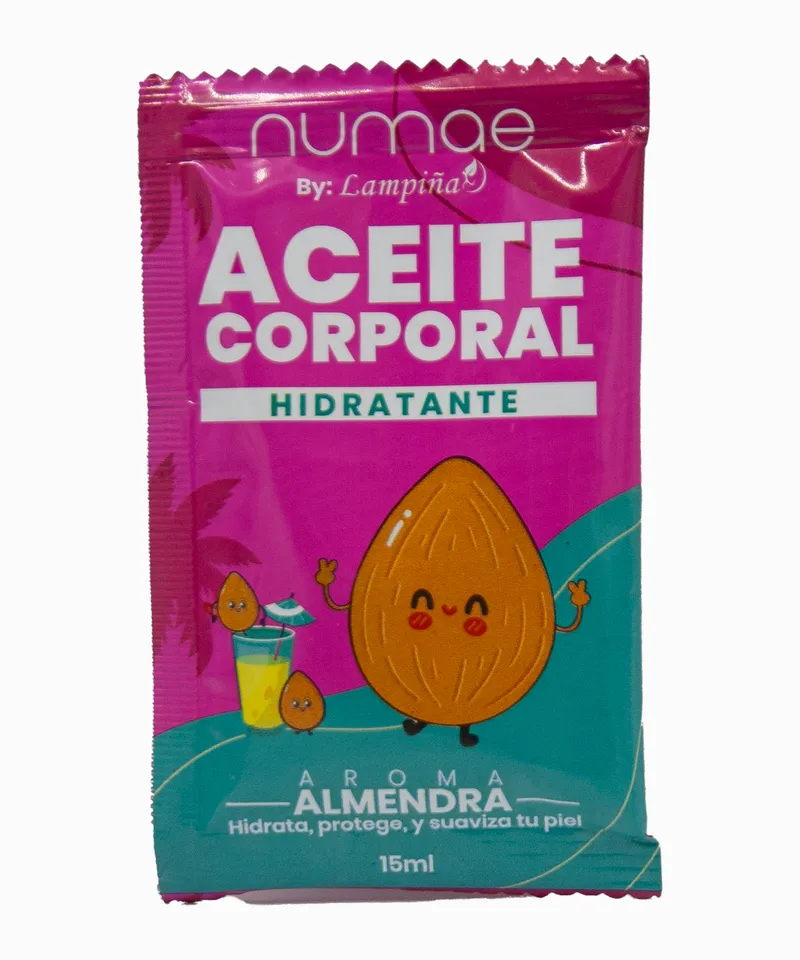 LAMPIÑA NUMAE ACEITE CORPORAL HIDRATANTE ALMENDRA X 15ML - Producto de belleza y estética en Almacén Sandra