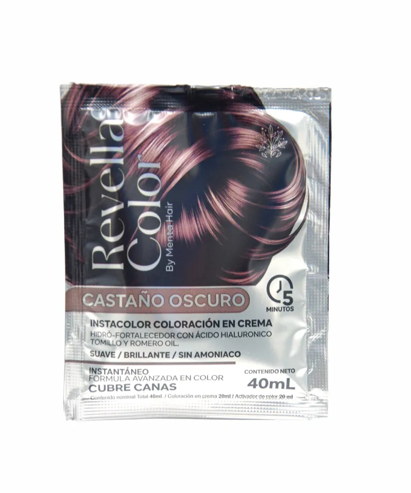 REVELLA COLOR CUBRECANAS COLOR CASTAÑO OSCURO X 40ML - Producto de belleza y estética en Almacén Sandra