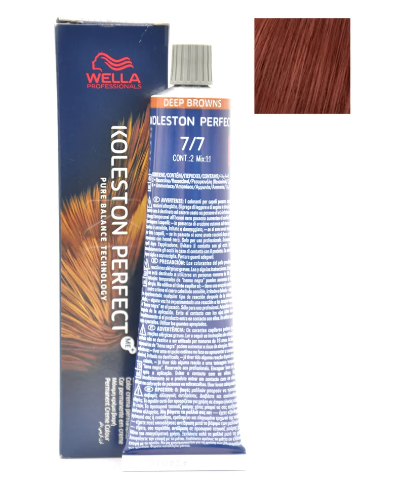 WELLA KOLESTON PERFECT TINTE RUBIO MEDIO MARRON N.7.7 X 60ML - Producto de belleza y estética en Almacén Sandra