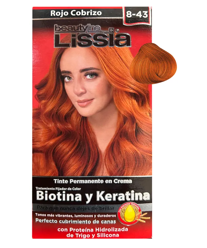 LISSIA KIT TINTE ROJO COBRIZO N.8-43 - Producto de belleza y estética en Almacén Sandra