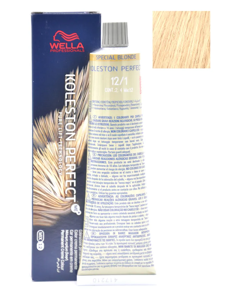WELLA KOLESTON PERFECT TINTE SUPERACLARANTE RUBIO CENIZA N.12.1 X 60ML - Producto de belleza y estética en Almacén Sandra