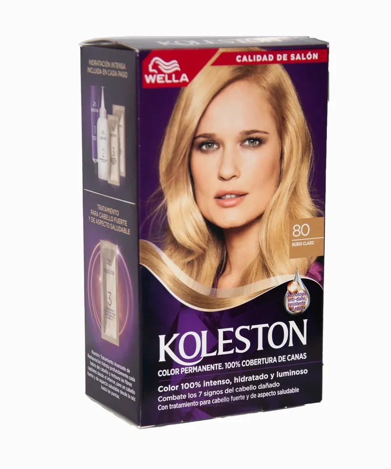 KOLESTON TINTE KIT RUBIO CLARO N.80 X 50GR - Producto de belleza y estética en Almacén Sandra