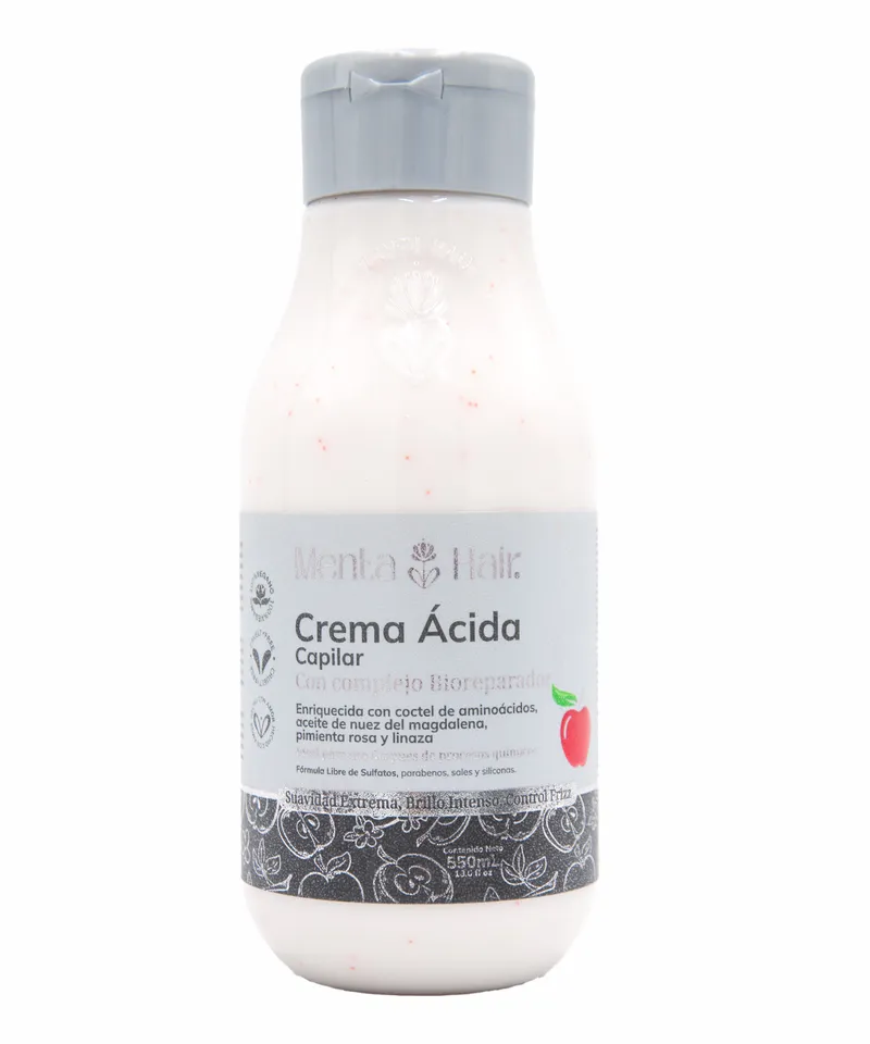 MENTA HAIR CREMA ACIDA CAPILAR X 550ML - Producto de belleza y estética en Almacén Sandra