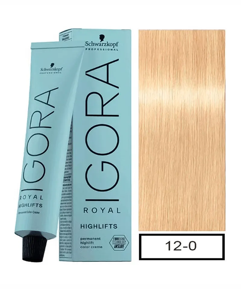 IGORA ROYAL TINTE SUPER ACLARANTE  #12.0 X 60ML - Producto de belleza y estética en Almacén Sandra