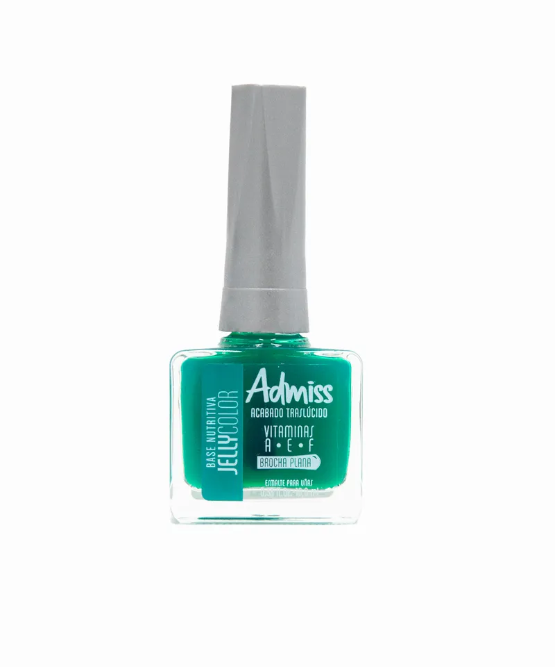ADMISS ESMALTE BASE NUTRITIVA JELLY COLOR GREEN X 10ML - Producto de belleza y estética en Almacén Sandra