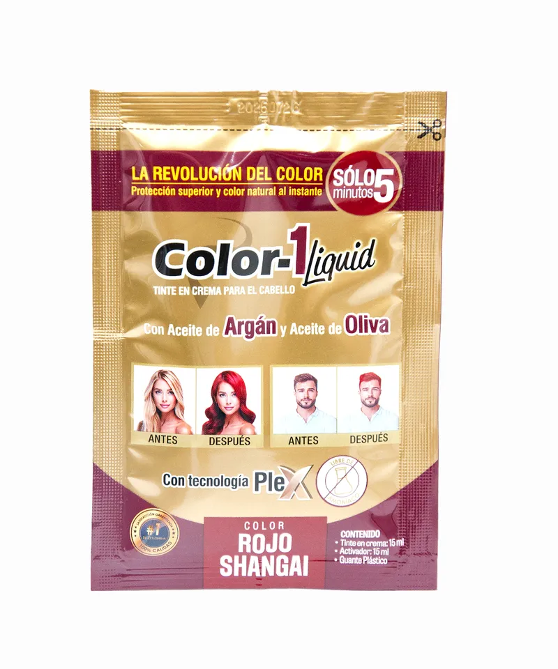COLOR 1 COLOR LIQUIDO ROJO SHANGAI X 15 ML - Producto de belleza y estética en Almacén Sandra