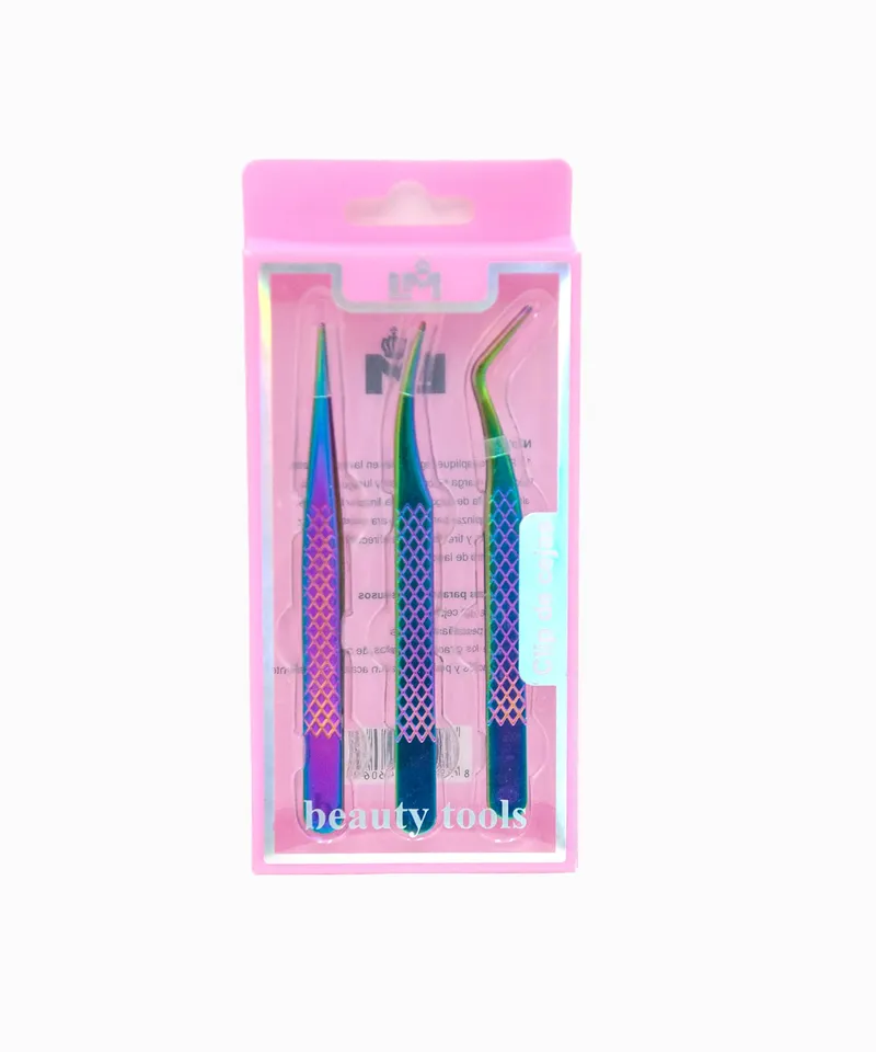 BILU SET PINZAS PARA PESTAÑAS X3 REF: DEBC107 - Producto de belleza y estética en Almacén Sandra