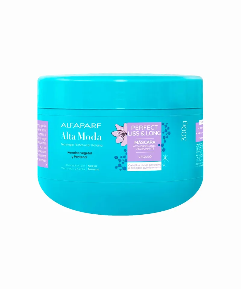 ALFAPARF ALTA MODA MASCARILLA ACONDICIONADORA PERFECT LISS & LONG X 300ML - Producto de belleza y estética en Almacén Sandra