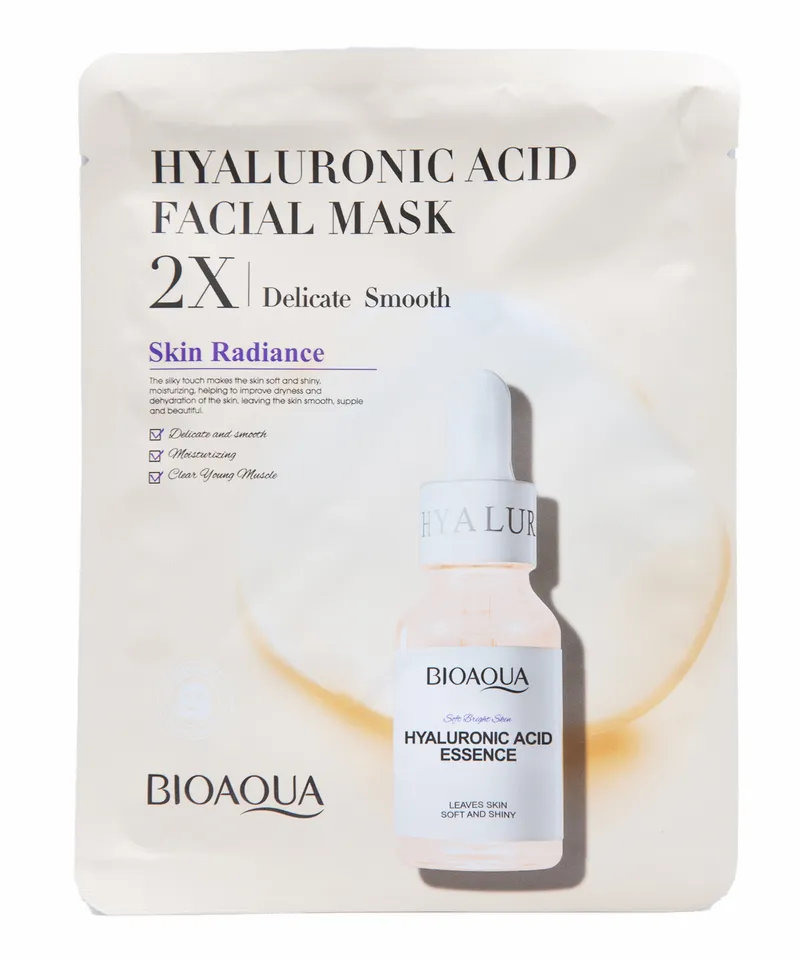 BIOAQUA MASCARILLA EN VELO FACIAL 2X ACIDO HIALURONICO X 30GR - Producto de belleza y estética en Almacén Sandra