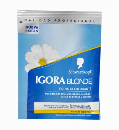 IGORA BLONDE POLVO DECOLORANTE X 20GR - Producto de belleza y estética en Almacén Sandra