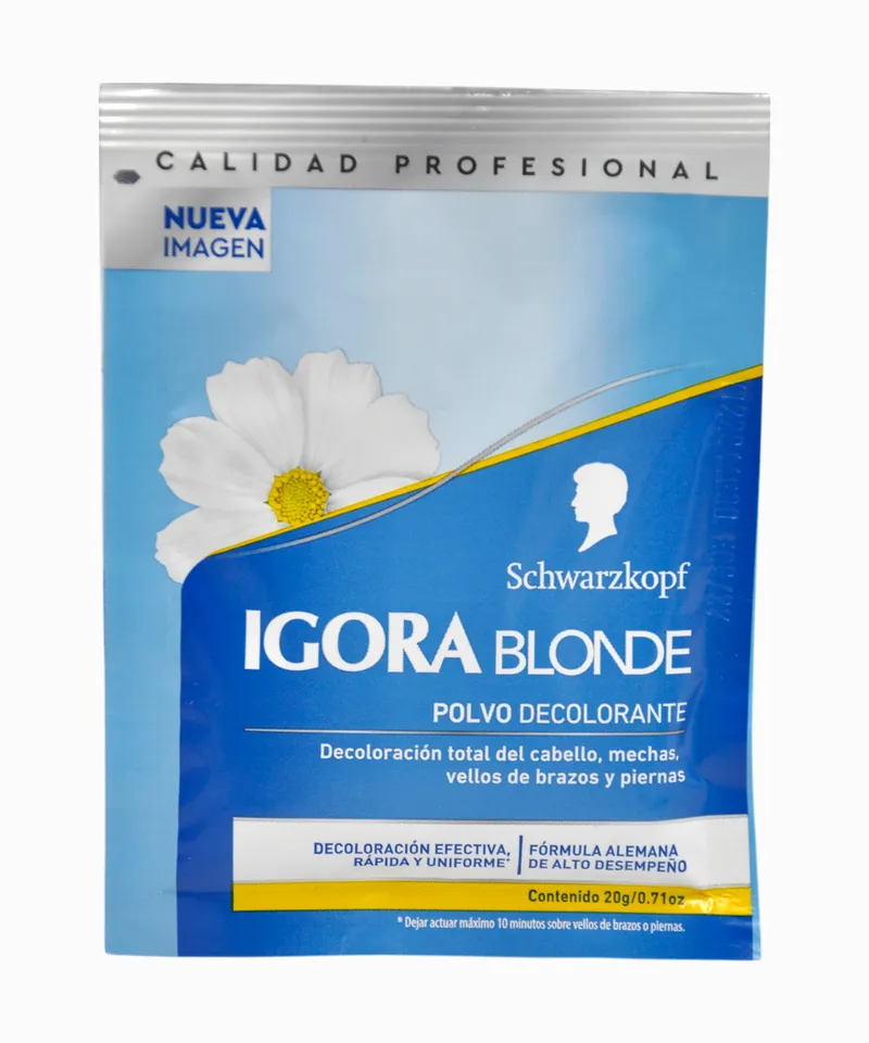 IGORA BLONDE POLVO DECOLORANTE X 20GR - Producto de belleza y estética en Almacén Sandra