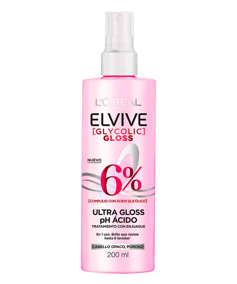 ELVIVE TRATAMIENTO CON ENJUAGUE GLYCOLIC GLOSS X 200ML - Producto de belleza y estética en Almacén Sandra