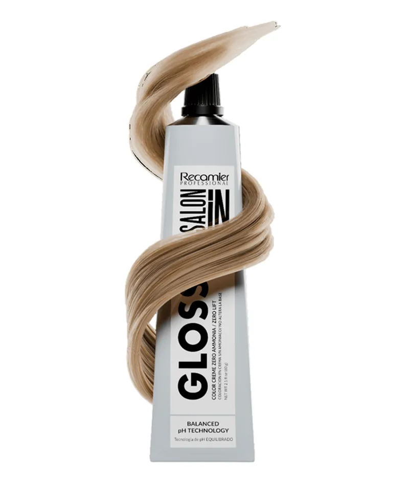 SALOON IN GLOSS TINTE RUBIO CLARO IRISADO DORADO N.8.23 X 60GR - Producto de belleza y estética en Almacén Sandra