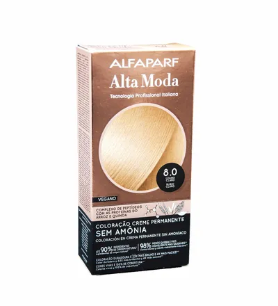 ALFAPARF ALTA MODA TINTE SIN AMONIO RUBIO CLARO N.8-0 - Producto de belleza y estética en Almacén Sandra