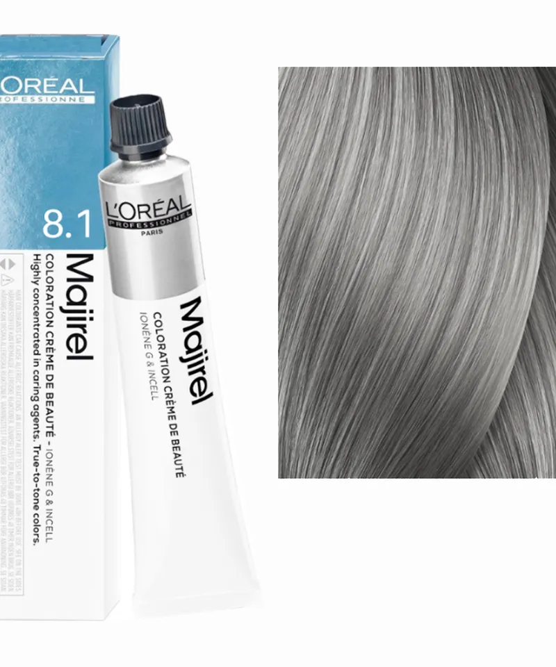 MAJIREL TINTE RUBIO CLARO CENIZA N.8.1 X 60GR - Producto de belleza y estética en Almacén Sandra