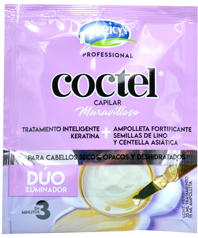 MEICYS COCTEL CAPILAR DUO ILUMINADOR FORTIF X 50ML - Producto de belleza y estética en Almacén Sandra