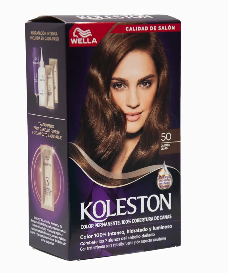 KOLESTON TINTE KIT CASTAÑO CLARO 50 X 50GR - Producto de belleza y estética en Almacén Sandra