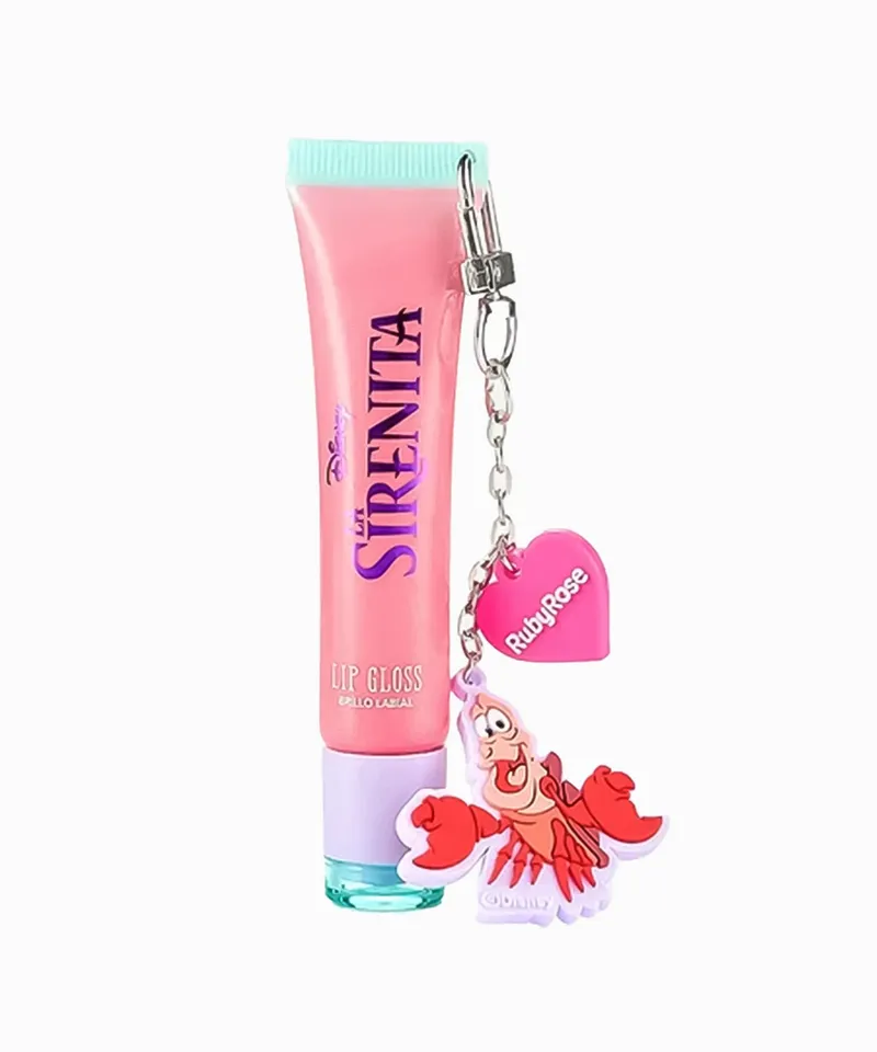 RUBY ROSE LIP GLOSS+ LLAVERO CORAL SHINE LA SIRENITA REF: SR0002 - Producto de belleza y estética en Almacén Sandra