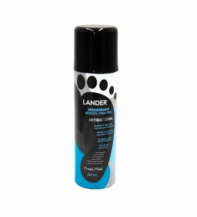 LANDER DESODORANTE AEROSOL PARA PIES FOR MEN X 260ML - Producto de belleza y estética en Almacén Sandra