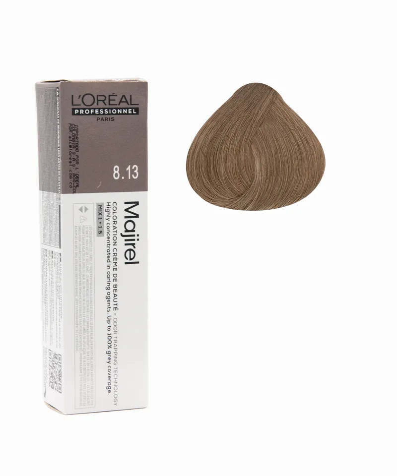 MAJIREL TINTE RUBIO CLARO CENIZA DORADO N.8.13 X 60GR - Producto de belleza y estética en Almacén Sandra