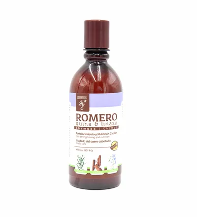 MYE SHAMPOO ROMERO QUINA Y LINAZA X 450ML - Producto de belleza y estética en Almacén Sandra