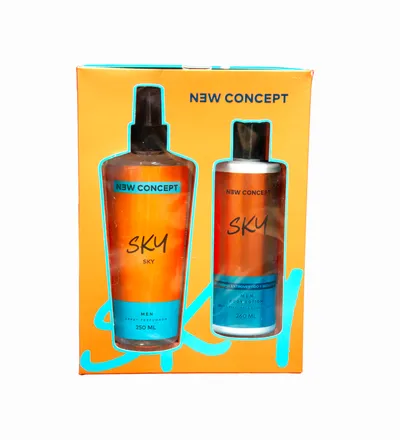NEW CONCEPT KIT SPRAY PERFUMADO 250ML + CREMA 260ML HOMBRE SKY - Producto de belleza y estética en Almacén Sandra