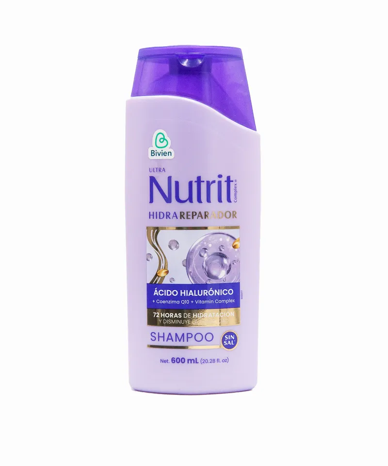 NUTRIT SHAMPOO HIDRAREPARADOR CON ACIDO HIALURONICO X 600ML - Producto de belleza y estética en Almacén Sandra