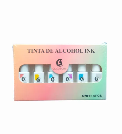 QUEENIGHT SET ALCOHOL INK GLITTER X 6 UNDS X 6ML REF.04056 - Producto de belleza y estética en Almacén Sandra